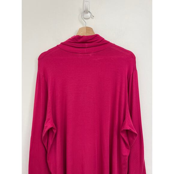 Gudrun Sjoden Lyocell Stretch Jersey Lightweight Colorful Fuchsia Turtleneck XL - Picture 4 of 9